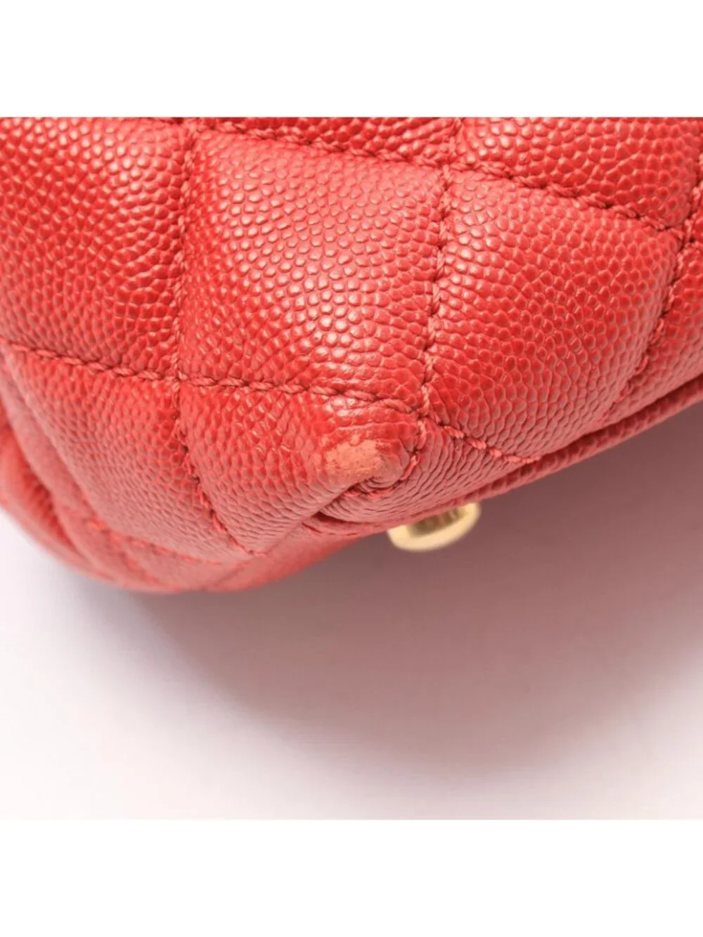 Chanel Handbag Coco Handle 29 Top Flap Bag Quilted Red Caviar Leather 2-Way